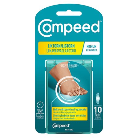 Compeed Ligtorn Medium 10 Stk., Medicin & Pleje, Plastre, Ligtorneplastre