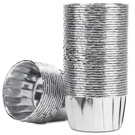 50 stk. Aluminiumfolie Cupcake Kopper Engangs Muffinsforme Bagekopper Aluminium Cupcake Kopper