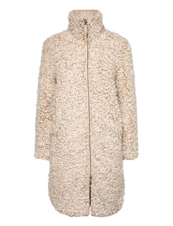 Petula Shirt Jacket Outerwear Faux Fur Beige ODD MOLLY