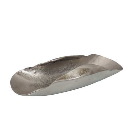 Koristeellinen hopeinen alumiinikulho, 52x20x13 cm