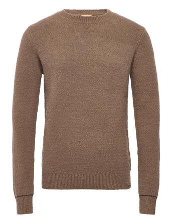 Ramos Crew Knit Neulepaita Pyöreä Kaula-aukko Ruskea Mos Mosh Gallery