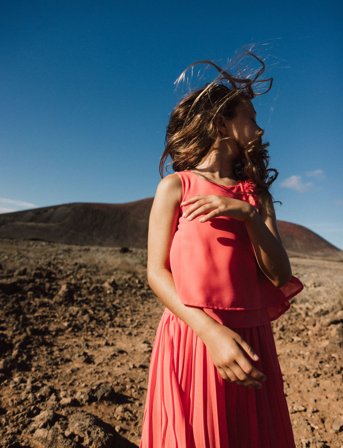 Boboli Blouse Gauze Sleevless - Coral - 140