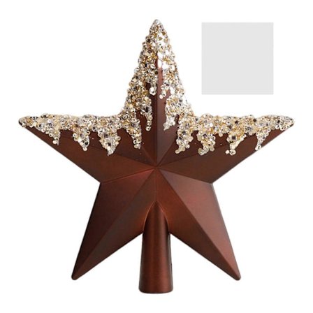 Juletrestjerne Topp Dekorasjon Glitterstjerne Juletrepynt Ornament for Trær Girlander Bordplate Juledekor