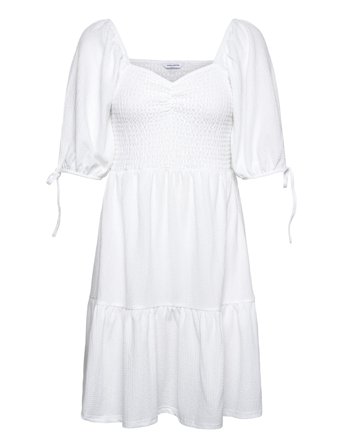 Smock Short Dress White Bubbleroom
