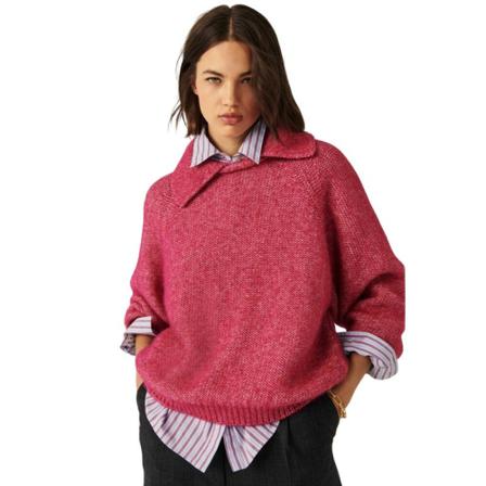Ba&Sh Round-neck Strik Pink, Dame Striktrøjer