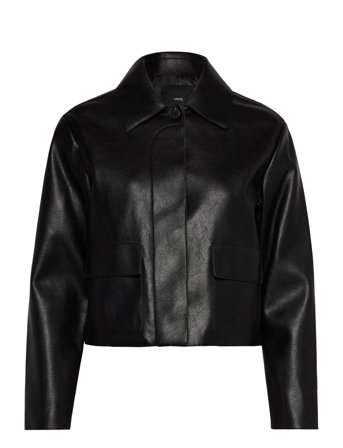 Mango | Faux-Leather Jacket With Pockets | L