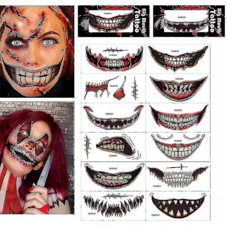 Halloween Prank Makeup Temporary Tattoo
