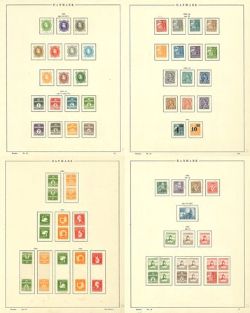 Danmark 1930-1950 - Samling på løse sider - Ubrugt