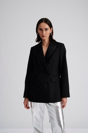 Malina - Malina tuxedo blazer - L - Black
