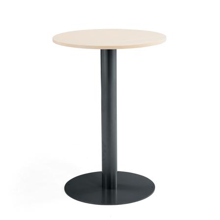 Säulentisch ALVA, Ø 700 x 1000 mm, Birke/anthrazit