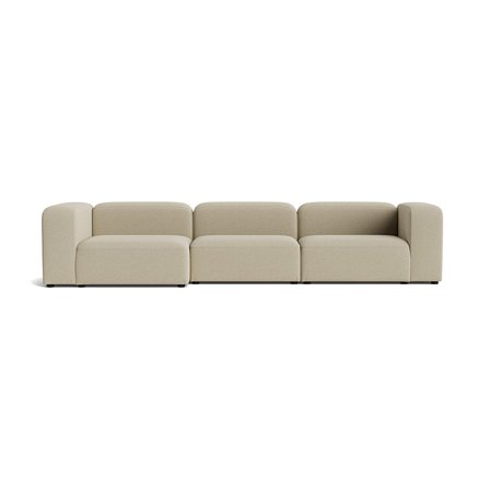 Milo XL Chaiselongue-Sofa, links | 360 cm, Nordic Dunkelbeige, modernes minimalistisches Design, modularer Aufbau, hoher Sitzkomfort.