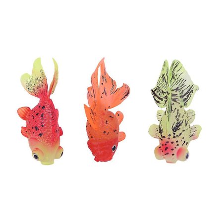 3 stk. Kunstige planter til dekoration, akvariedekorationer, falsk akvarium, guldfisk, akvariefiskeskål, fiskepynt, flydende