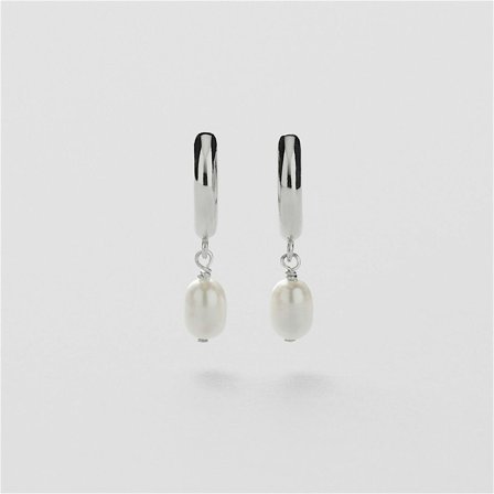 Mini Pearl Hoops