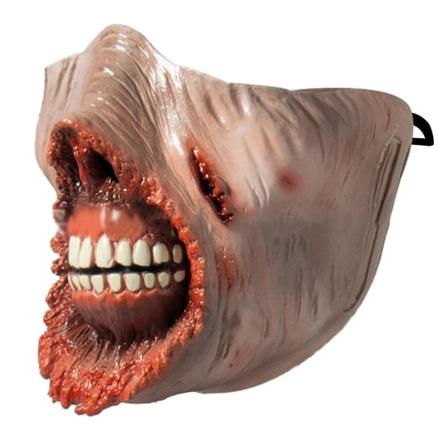 Skräck Half Face Maskque Återanvändbar Latex Masque Halloween Cosplay Kostym Rekvisita för Festival Party Maskerad Ny