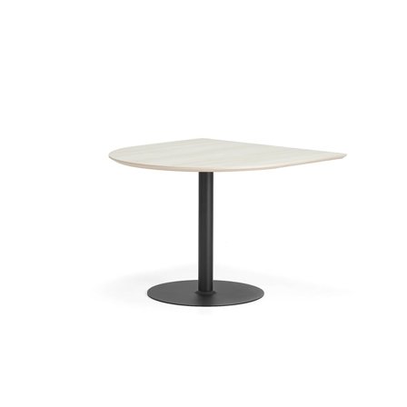 Table METRIC, semi-oval, 1000x1000x720, black/ash