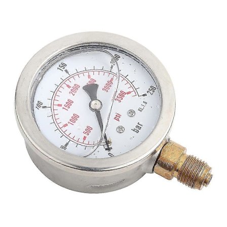 0-250 bar 0-3750 psi G1/4 63 mm Dial Hydraulisk Vattentrycksmätare