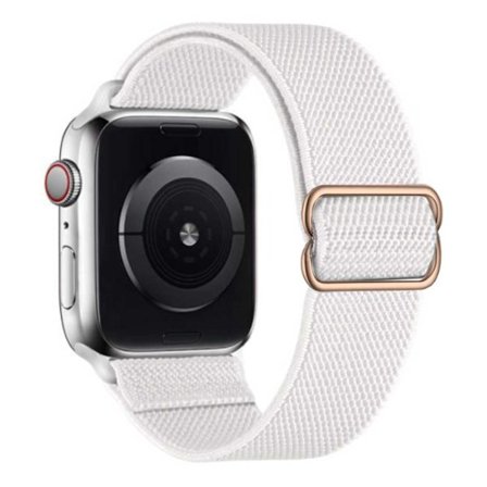 Apple Watch 38/40/41 armbånd nylon hvit