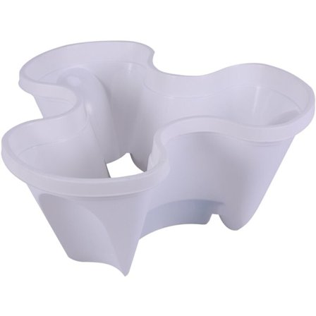 Tre-Pedal Stakbar Kurvbeholder, Hvid Mængde: 1 stk.