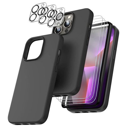 iPhone 13 Pro [8-PACK] 6x hærdet glas + 1x silikonecover