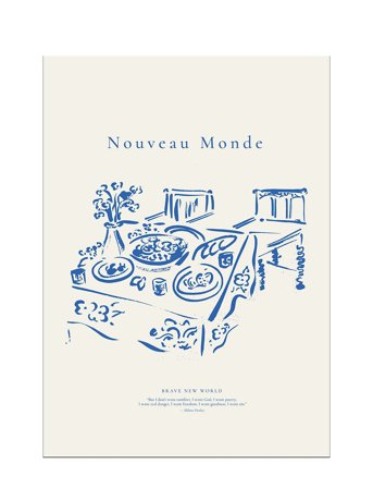 The Poster Club The Poster Club X Lucrecia Rey Caro - Nouveau Monde - Multi/patterned - 30X40CM