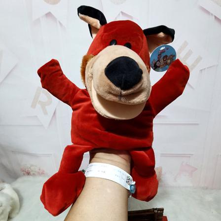 Föräldrar-barn interaktiv buktalare docka Red Wolf
