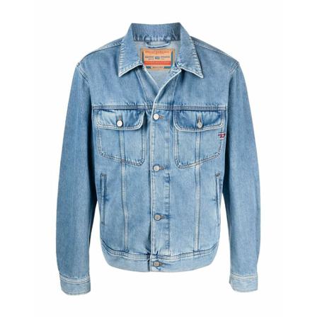 Diesel, Denim Jackets Blauw, Heren, Maat:M