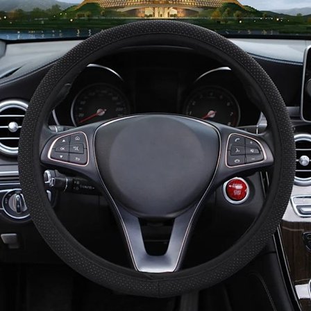 ()38CM Four Seasons Universal Car Wheel Steering Cover Sandwich Tyg Andas Elestic Rat Protection