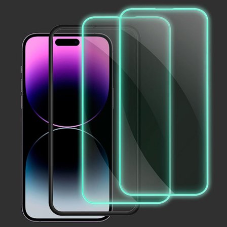 iPhone 15 plus Skärmskydd Självlysande Ram 9H 0,3mm