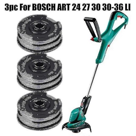 3kpl Bosch Art 24 27 30 30-36 Li -siimaleikkuri Leikkuusiima Puola Syöttö 6m 1.6mm Puutarhatyökalun Varaosat (FMY)