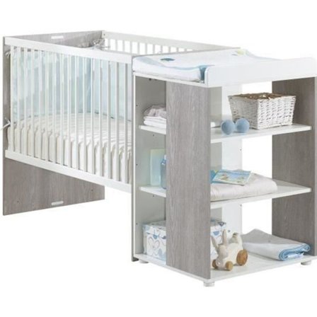 BABYPRICE SITTA Evolutive kombinerad spjälsäng - Sover 60 x 120 cm - Gör om till en säng 90 x 190 cm