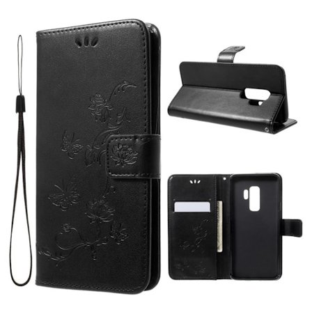 Samsung Galaxy S9 Plus Fodral med ett fjärils tryck - Svart
