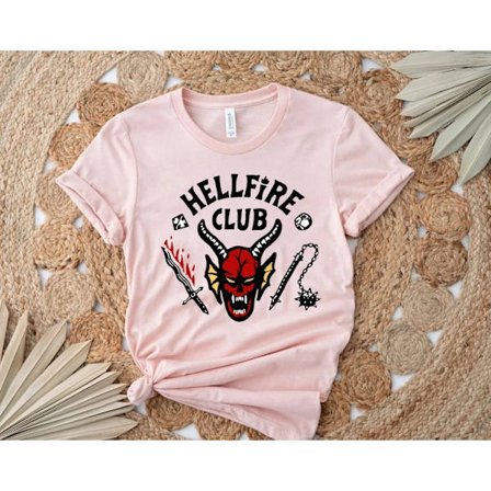 Unisex Hellfire Club Stranger Things T-skjorte Dame/Herre Langermet Topper 0619