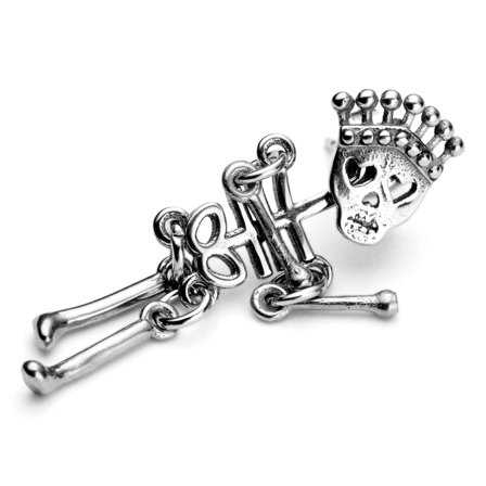 Boucle d'oreille roi squelette pour hommes - Boucles d'oreilles pendantes