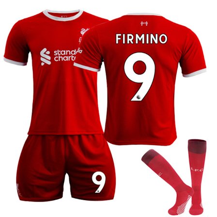 23-24 Liverpool hjemmedrakt for barn nr - 9 FIRMINO 8-9 år