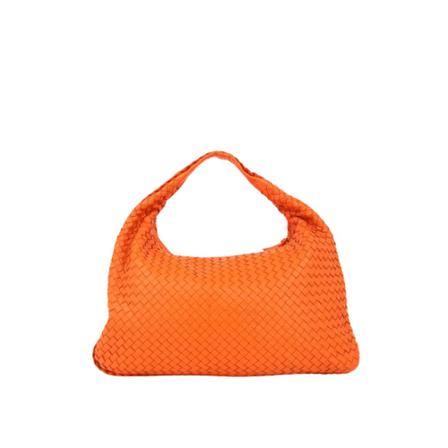 Bottega Veneta Vintage Pre-owned Leather handTass , Oranje , Dames , Maat: ONE Size Vintage Tassen