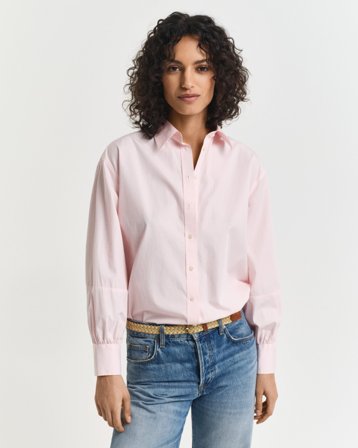GANT Damen Relaxed Fit Bluse mit voluminösen Ärmeln (38) Rosa