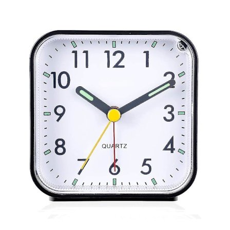 Silent Analog Alarm Clock Non Ticking, Gentle Wake, Beep Sounds, Increasing Volume, Battery Operated Snooze And Light Functions, Easy Set