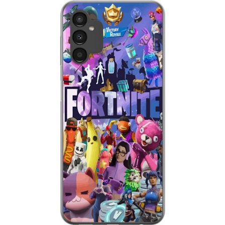 Yhteensopiva Puhelinkuori Samsung Galaxy A04s Fortnite kollaasi Victory Royale hahmot skins aarteet värikäs Fortnite pelaamisen suunnittelu