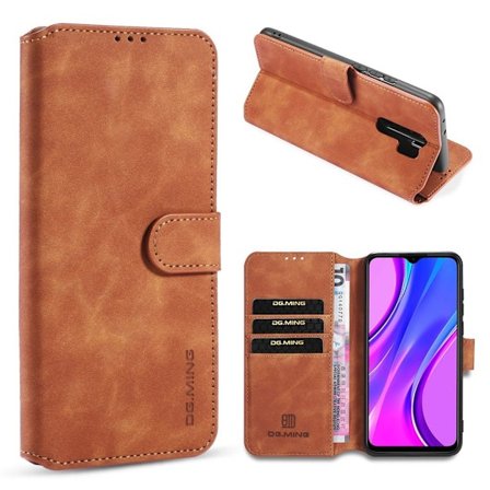 DG.Ming Xiaomi Redmi 9 Retro Suojakotelo - Ruskea