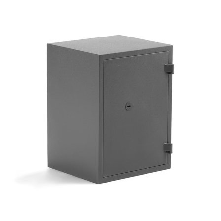 Fire and burglary safe SILVER, keylock, 670x440x450 mm