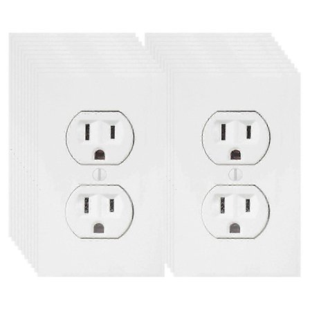 20 st Fake Eluttag Dekaler Dekorativa Väggplåtsöverdrag Prank Dekaler för Hemma och Kontor Kul