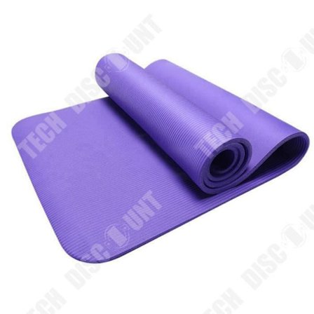 TD Lila Yogamatta 183x61cmx1,5cm Halksäker Fitness NBR Tjock Extra Stor Bekväm för Fitness Pilates Golvövningar