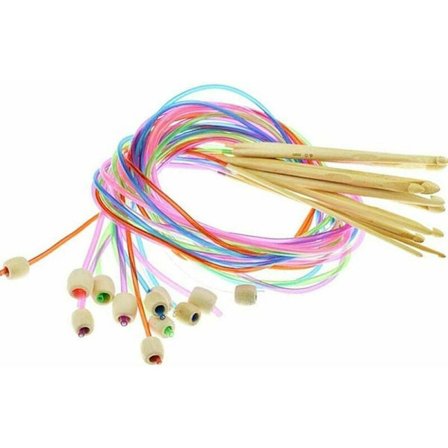 Afghansk tunisisk hæklenål, 12 stykker tunisisk hæklesæt, Afg