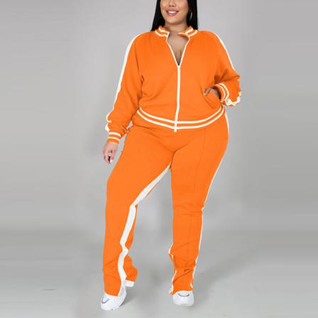 Kvinnor Långärmade Lounge Set Slim Leg Sweatsuits
