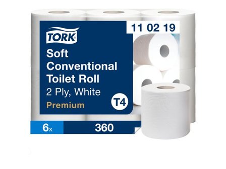 TORK Toalettpapper Premium T4 2-lag vit 6/fp - Lyreco - Städ och hygien - Toalettpapper och torkpapper - Toalettpapper - rulle