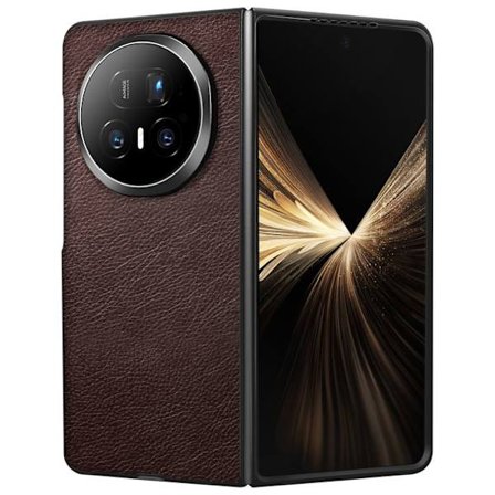 Cover - ADVARSEL - Honor Magic V5 - Stiv - Læderlook - Mørkebrun