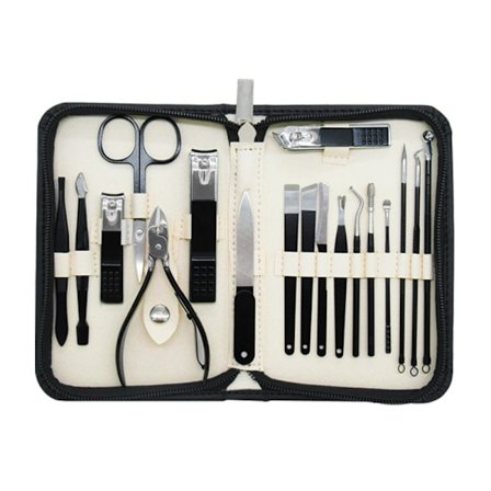 18stk - Manicure Pedicure Sæt Professionel Negleklipper Mænds Neglebåndskærer, Manicure Pedicure Sæt