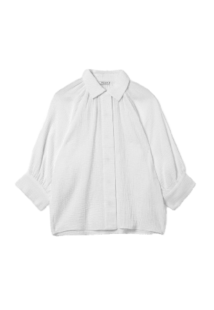 Wera Krinklad blus med trekvartsärm ARIZONA Blusar Vit 40