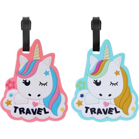 2 kpl Yksisarvinen Kuvio Matkatavaratunniste, Käsilaukun Ripustin Silikoni Matkatavaratunniste