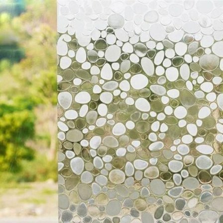 Vindusfilm Film Film Veggdekorasjon Ord Brostein Elektrostatisk Tapet 45 * 100cm